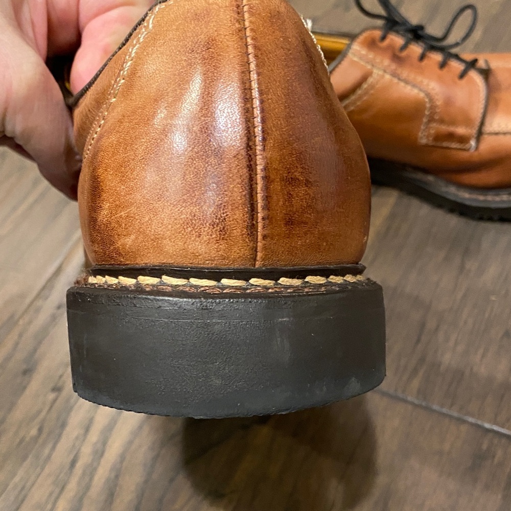 Allen Edmonds Men's Tan Leather Oxfords Wilbert Size 9.5 - Picture 5 of 8